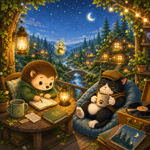 Slow Thoughts at Midnight by Cozy Hedgehog