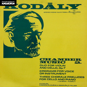 Kodály: Chamber Music, Vol. 2