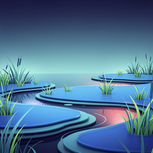 Cobalt Wetland by KinetiqVoid