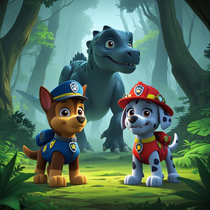 Paw Patrol: Shadows Of The Lost Dinosaurs by Starlit Stories