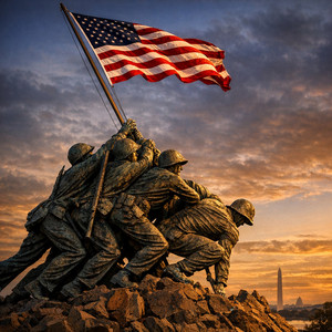 The Hands on the Flagpole - Iwo Jima Memorial by PayTreeIt