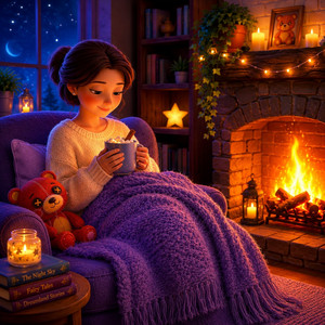 Midnight Cabin Fire by Solune Sounds