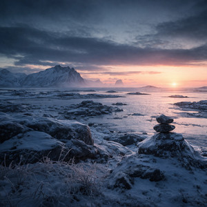 A Faint Horizon Softening The Weight Of Winter by Ljóssál