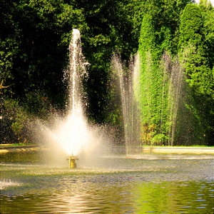 La fuente en el parque by W. Pan
