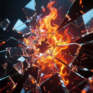Fractured Glass And Fire by HERI MISNANDAR