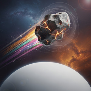 Crashing Asteroid by KinetiqVoid
