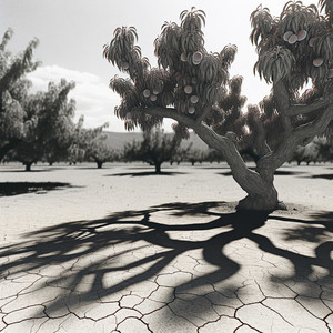 Shadows in the peach tree by Vynes