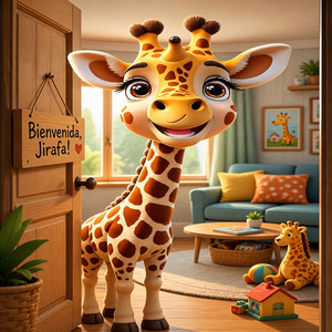 La Jirafa en Casa by Littleparty Star