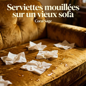Serviettes mouillées sur un vieux sofa by CORAL SAGE