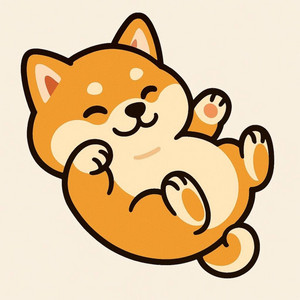 Qing Mu - Rolling Shiba Puppy