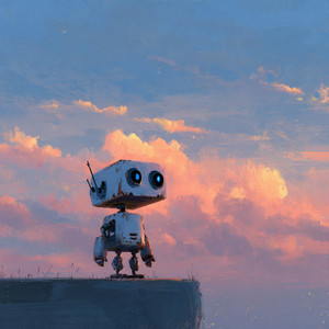 admiring the sky by eepy robot