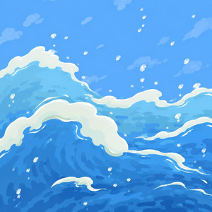 Ocean waves by Bakaba