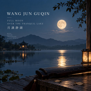 FULL MOON OVER THE TRANQUIL LAKE 月满静湖 by Wang Jun Guqin