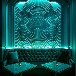 Deco in Blue by Pixel Clouds