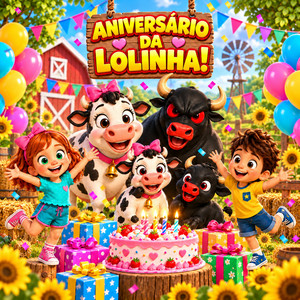 VACA LOLA E BOI DA CARA PRETA FIZERAM UMA FESTA SURPRESA PARA A LOLINHA! by Clube da Lila