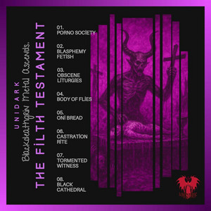 album cover: The Filth Testament – Blackdeathgrin Metal Ascends