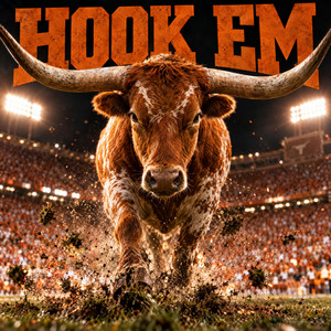 HOOK EM HORNS by Mr Chirp