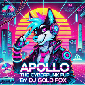 Apollo the Cyberpunk Pup by DJ Gold Fox