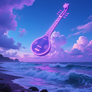 Sitar Skies and Neon Tides by JAJANG MARYONO