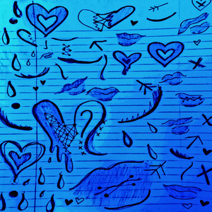 Blue (wear headphones)