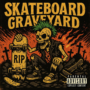 Skateboard Graveyard by Cheap losers