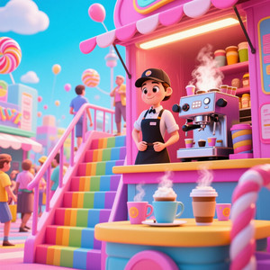 Rainbow Stairs to the Coffee Stall by AIDIL NUGROHO