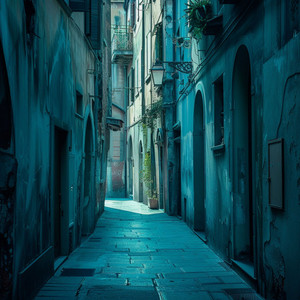 Blue Side Street by Static Postcard