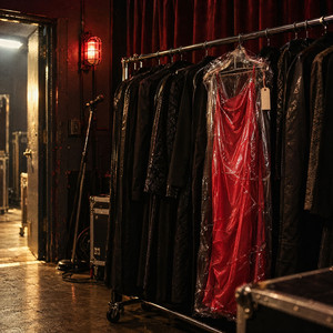 red silk (still in the plastic) by Della Vance