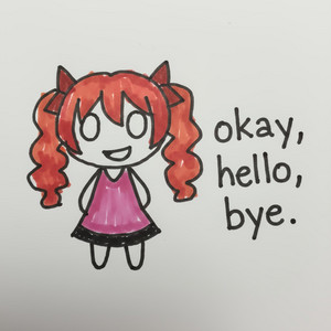 this is a song, okay, hello, bye. (sped up) — cover art by Temcandoanything And Kasane Teto