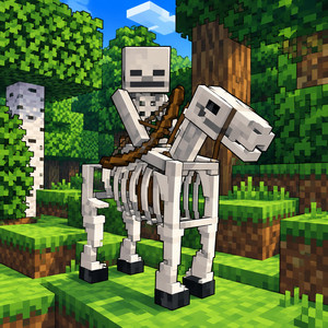 The Minecraft Skeleton Horseman by firstclasslikealways
