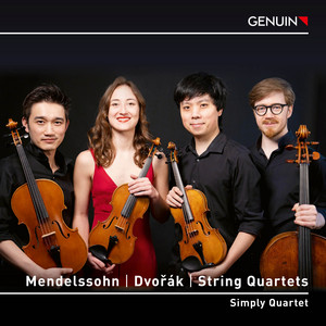 Mendelssohn: String Quartet No. 6 in F Minor, Op. 80, MWV R 37 - Dvořak: String Quartet No. 13 in G Major, Op. 106, B. 192 — Simply Quartet