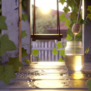 frozen honey on the porch by Vynes
