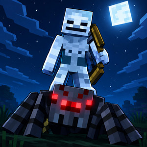 The Minecraft Spider Jockey by firstclasslikealways