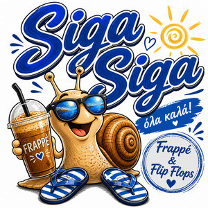 Siga Siga – Frappé & Flip Flops by Grekos Vibes