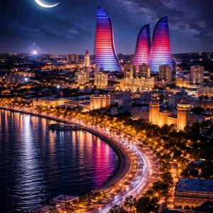 Ночной Баку by Dr.Enam