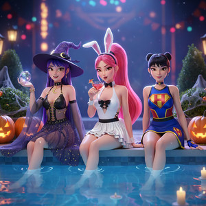 Halloween Pool Party by Croco Beat