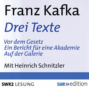 Drei Texte von Franz Kafka (Vor dem Gesetz, Ein Bericht für eine Akademie, Auf der Galerie)