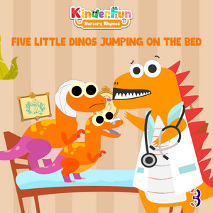 Five little Dinos Jumping on the bed by KinderFun Nursery Rhymes