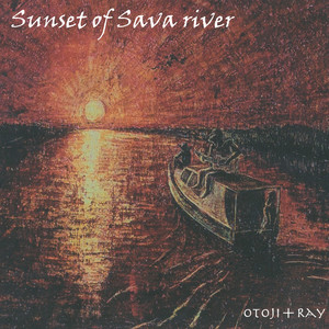 Sunset of Sava river