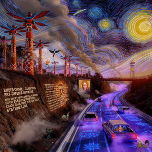 The Ancient Cajon Pass Grid (The Cobalt Banjo and Cinnamon Girls 138 & I-15 Junction/LA County Border mix) by §ŰẞŁîM€ §ïGNÅŁ, Tractors & Flowers