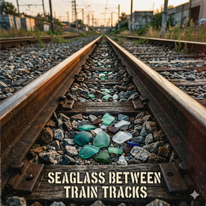 Seaglass Between Train Tracks by TITI MUSIC HEAT
