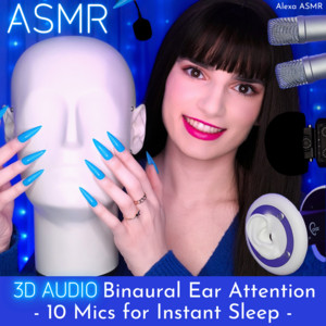 ASMR 3D Audio Binaural Ear Attention - 10 Mics for Instant Sleep