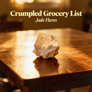 Crumpled grocery list by JADE FLARES