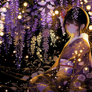 藤の花下にて by ユーキヒロセ