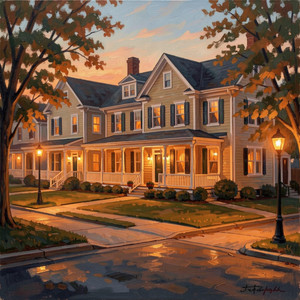 Soft Lights On Cedar Street by Black Ivy