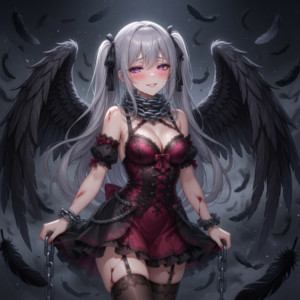 漆黒の羽が舞う夜空の誘惑 (feat. はーちゃん, のぶあきHP & Luminous Angels) by 葉月, はーちゃん, のぶあきHP, Luminous Angels