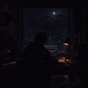The Producer Is Working After Midnight by lofi imagination