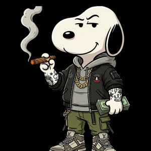 snoopy smoking a cigarette tattoo by @munecaxbeauty in San Antonio, Texas Hard Trap Beat | Freestyle