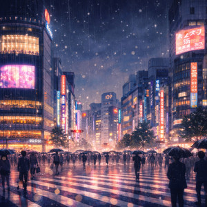 Rain in Shibuya by The prelude guy