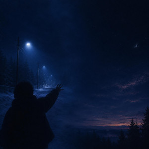 Falling snow by Lønely